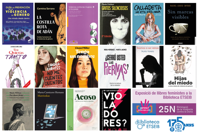 Exposició de llibres feministes a la Biblioteca ETSEIB