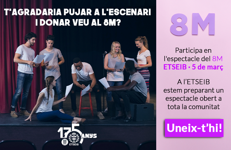 8M a l’ETSEIB: puja a l’escenari!