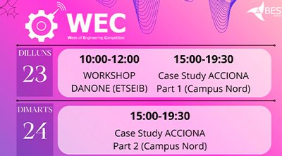 Obertes les inscripcions per a la Week of Engineering Competition 2026